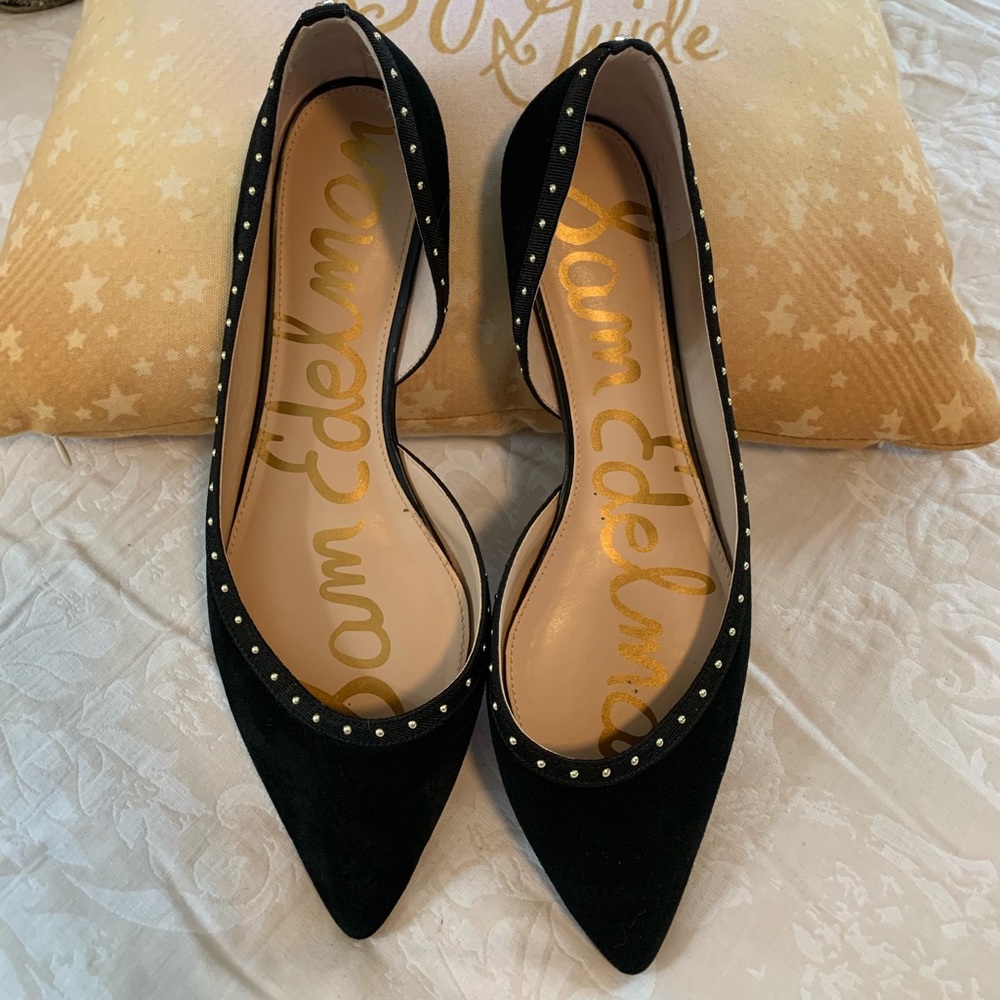 Sam Edelman black studded flats
